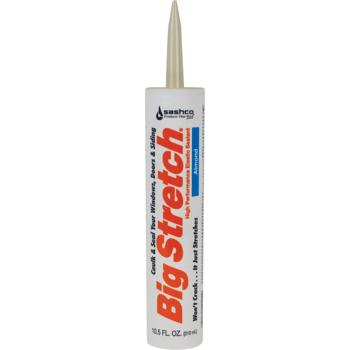 Selected Sashco Big Stretch 10.5 Oz. Acrylic Elastomeric Caulk Almond Soft