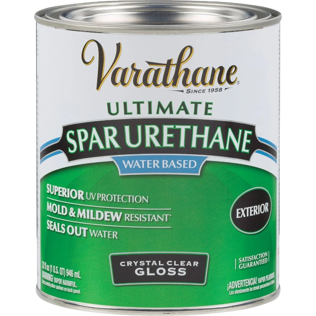 Smart Varathane Gloss Clear Water Based Exterior Spar Urethane 1 Qt. Professional