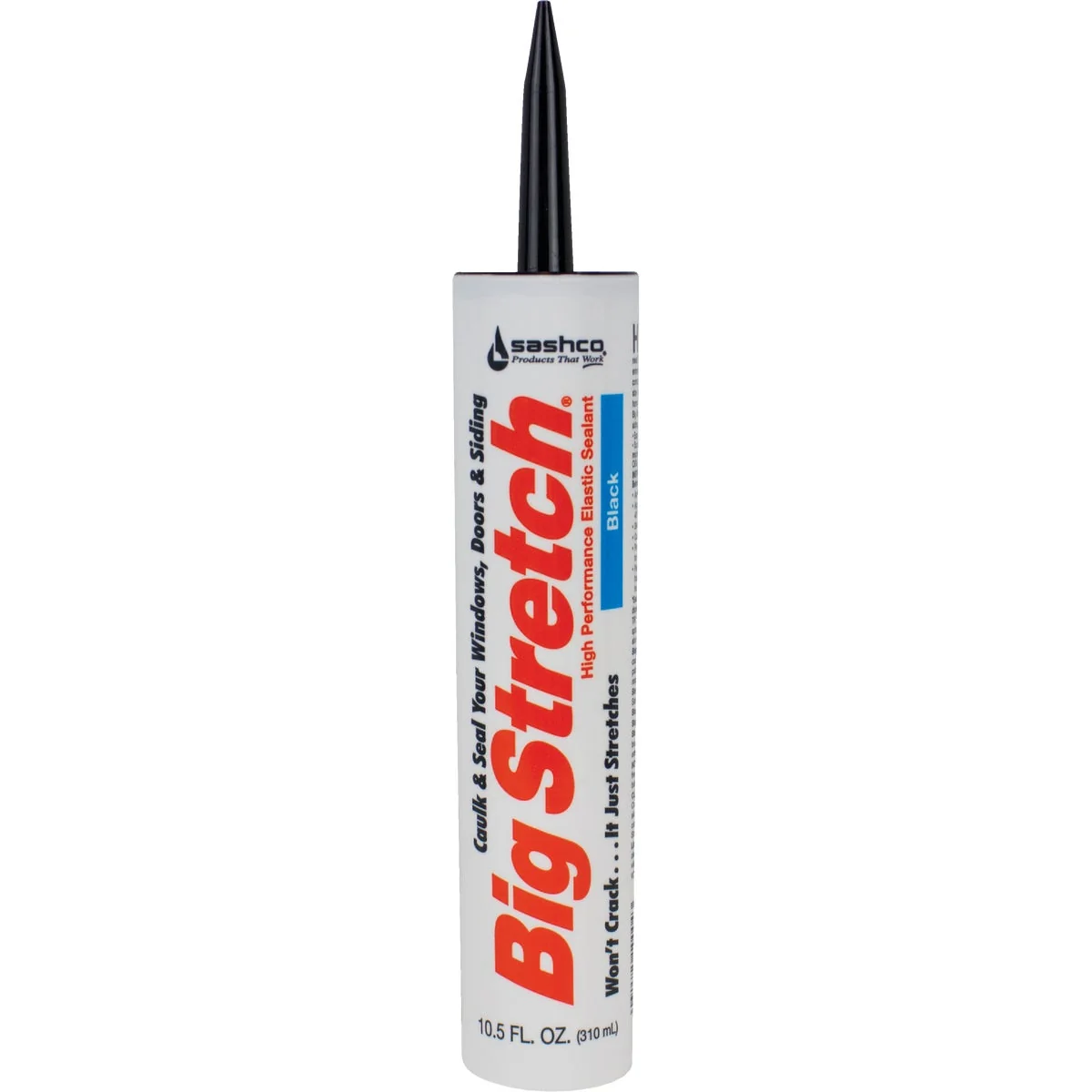 Pure Sashco Big Stretch 10.5 Oz. Acrylic Elastomeric Caulk Black Green