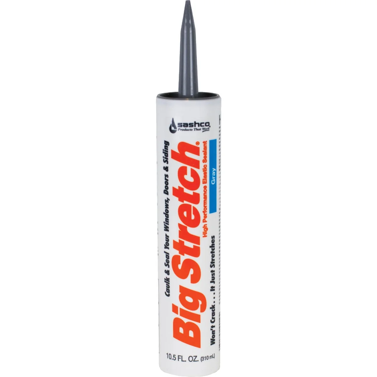 Next-Generation Sashco Big Stretch 10.5 Oz. Acrylic Elastomeric Caulk Gray Efficient