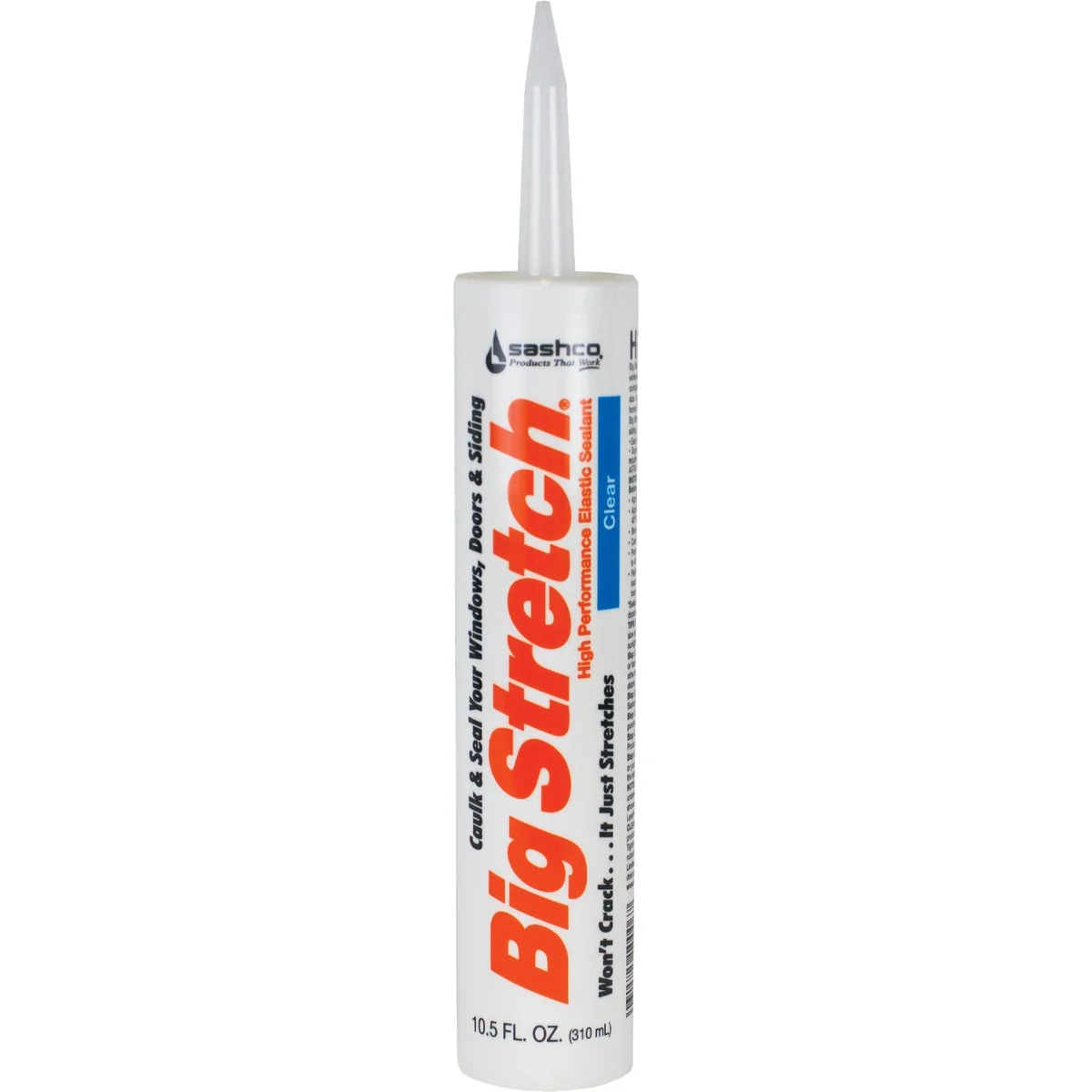 Modern Sashco Big Stretch 10.5 Oz. Acrylic Elastomeric Caulk Clear Green