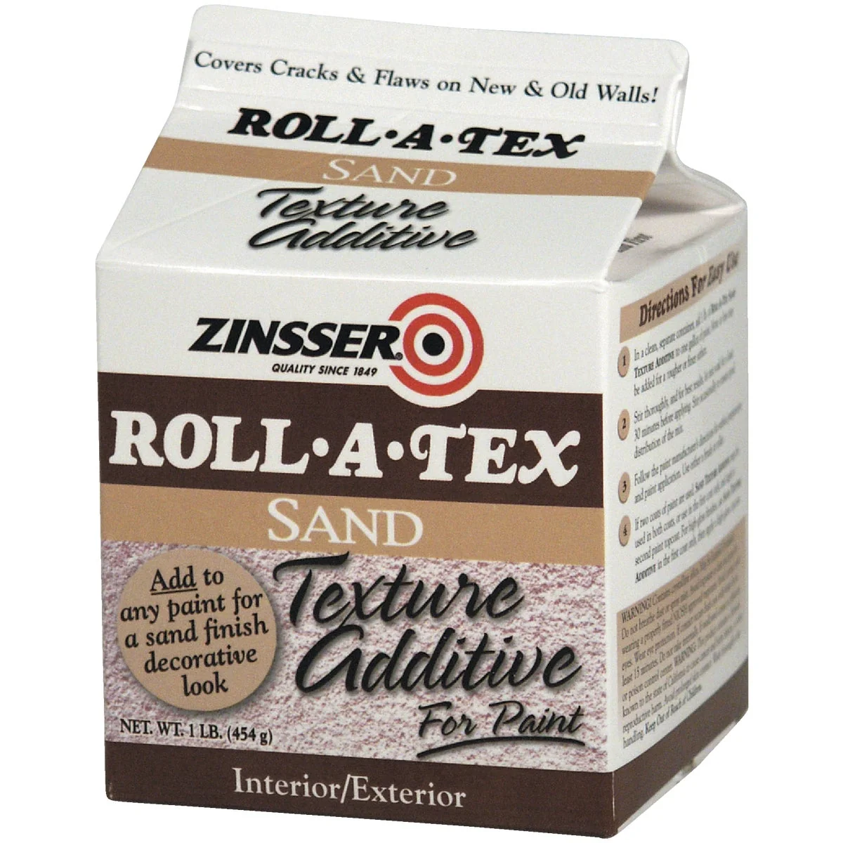 Versatile Zinsser Roll-A-Tex Sand Finish Texture Paint Additive 1 Lb. User-Friendly
