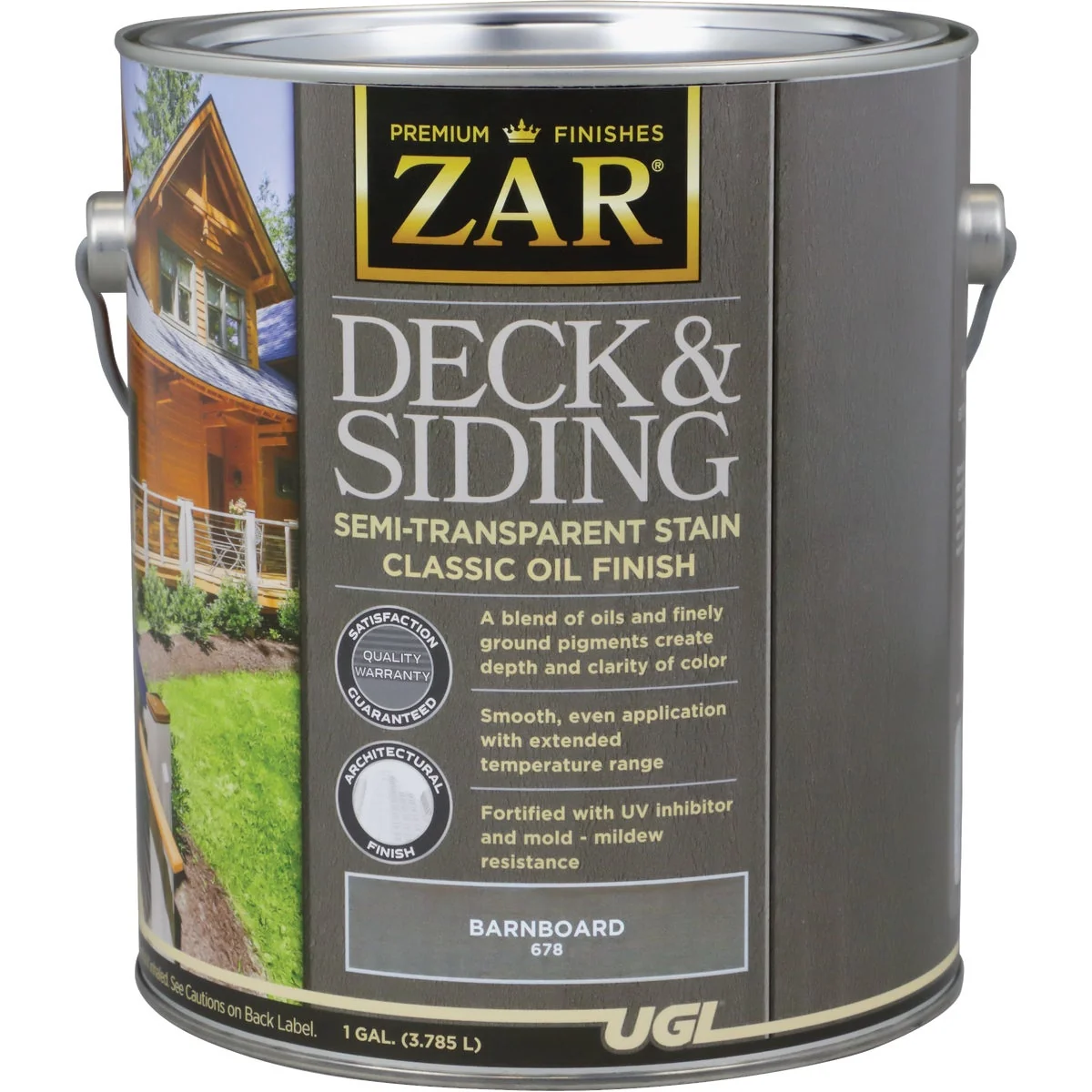 Trendy ZAR Semi-Transparent Deck and Siding Stain Barnboard 1 Gal. Easy-to-Use