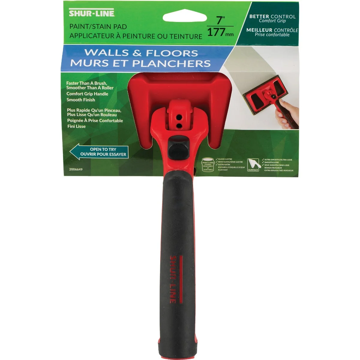 Enhanced Shur-Line 7 In. Premium Walls Floors Paint Pad Painter User-Friendly