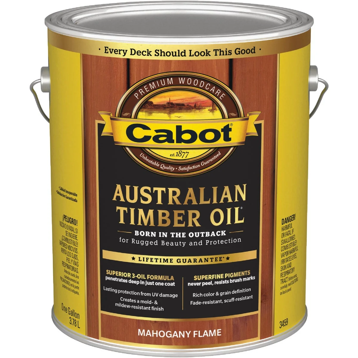Excellent Cabot Australian Timber Oil Translucent Exterior Oil Finish Mahogany Flame 1 Gal. Lightweight