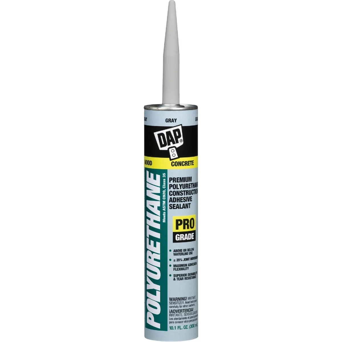 Traditional DAP 10.1 Oz. Premium Polyurethane Construction Adhesive Sealant Gray Refined
