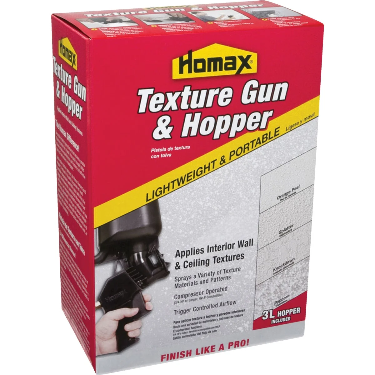 Elite Homax Pro Texture Pneumatic Spray Gun and Hopper Expertly Made