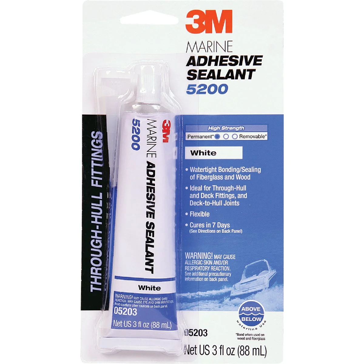 Stylish 3M 3 Oz. White Marine Adhesive Sealant 5200 Professional