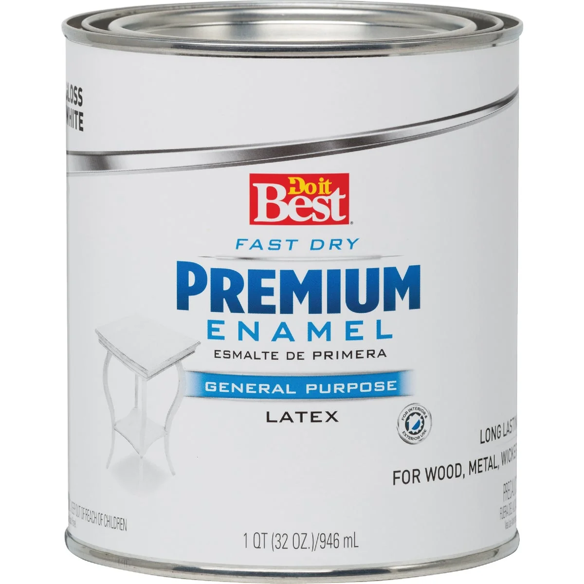 Detailed Do it Fast Dry Acrylic Latex Gloss Premium Enamel White 1 Qt. Advanced