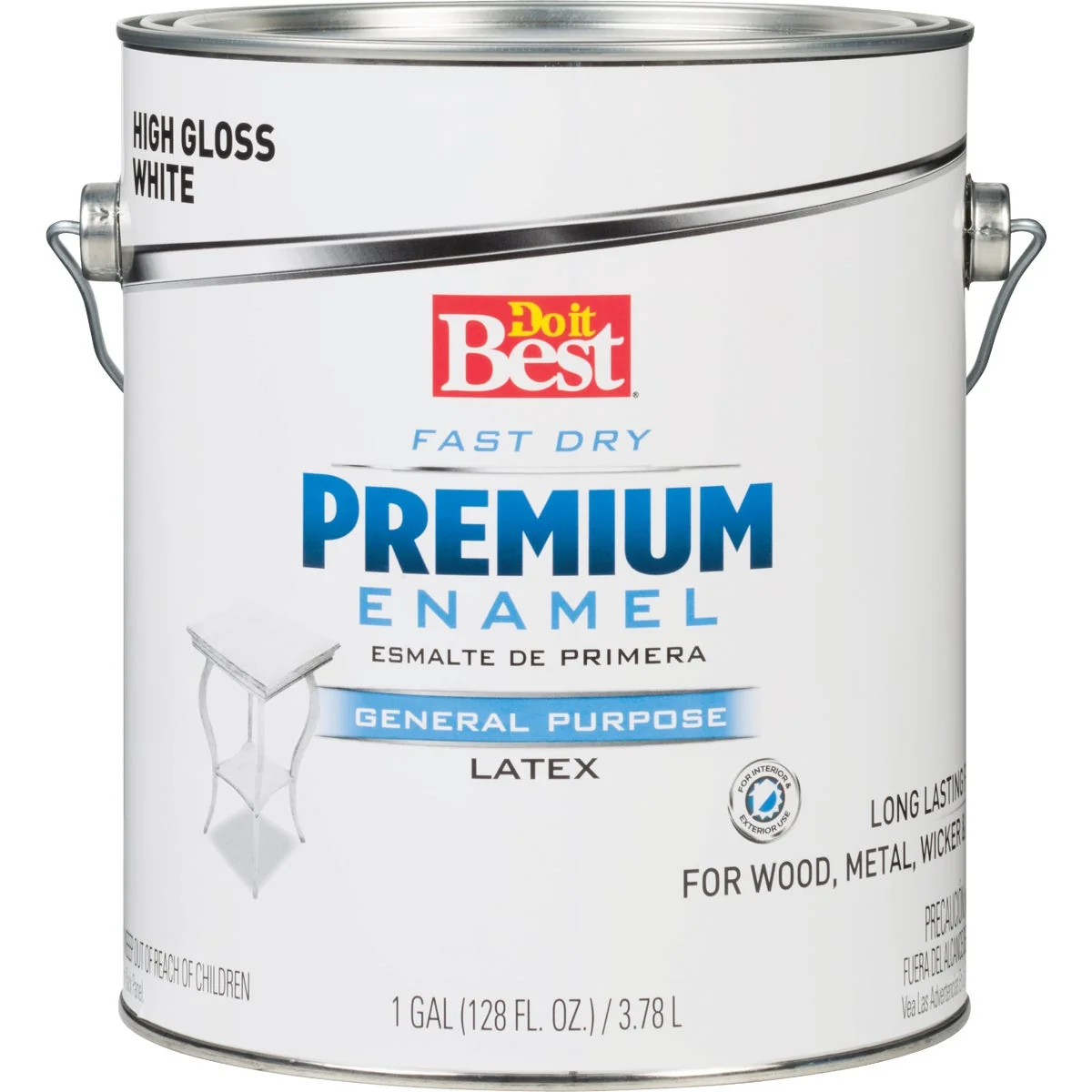 Smart Do it Fast Dry Acrylic Latex Gloss Premium Enamel White 1 Gal. Secure