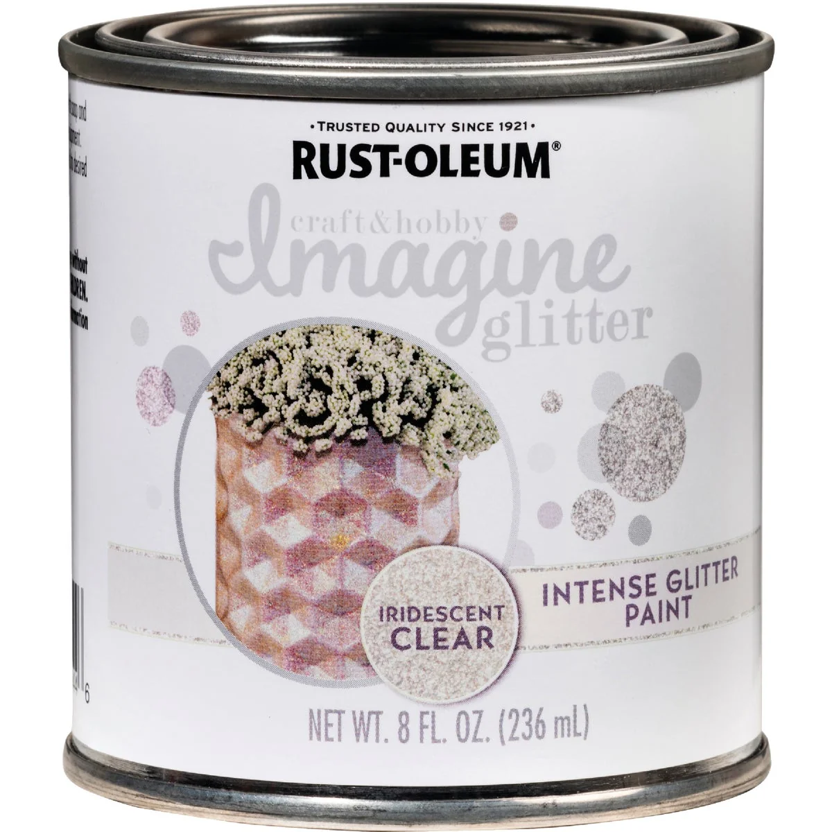 Traditional Rust-Oleum Imagine Craft Hobby 8 Oz. Intense Iridescent Glitter Paint Specialty