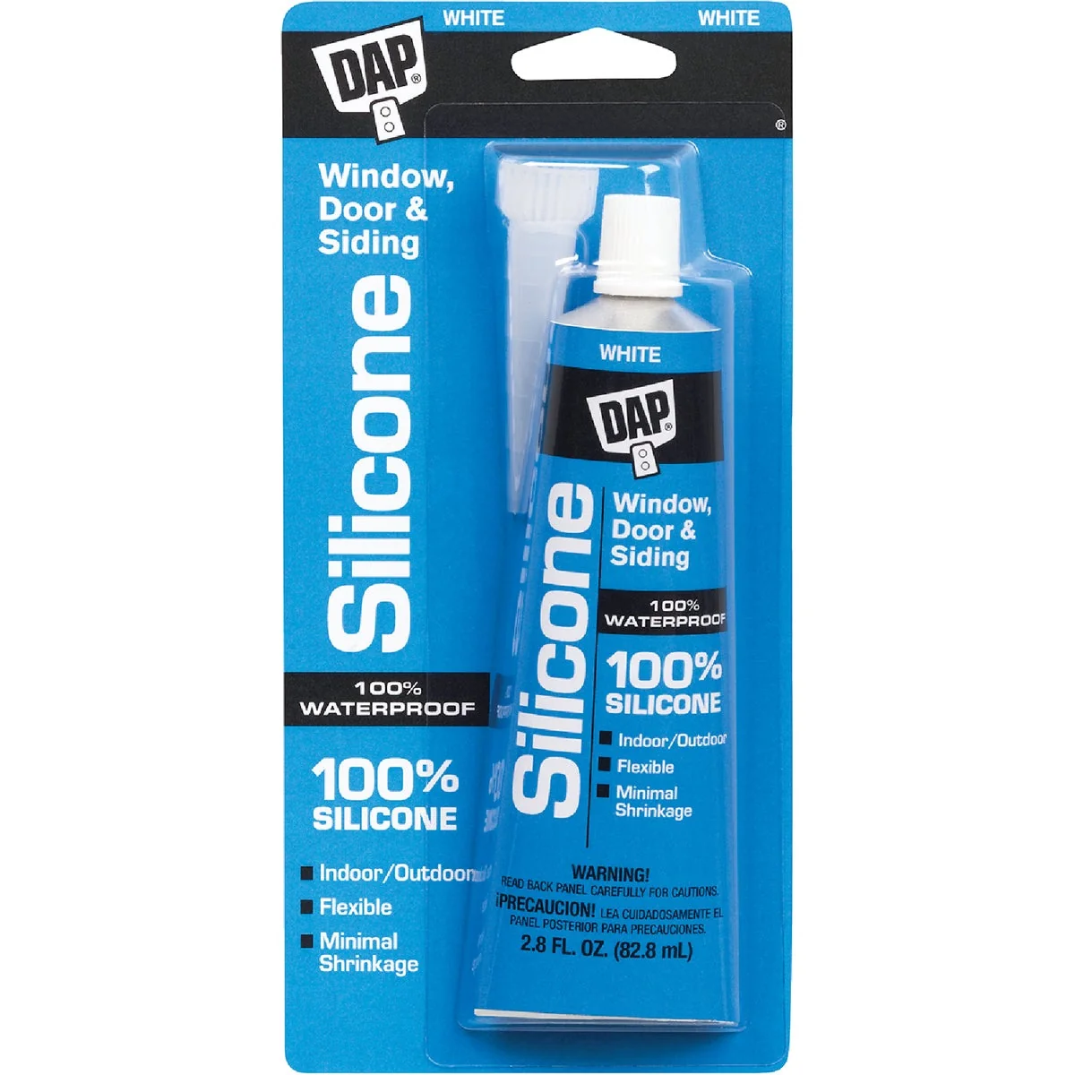 Recyclable DAP 2.8 Oz. Window Door Siding Silicone Sealant White Lightweight