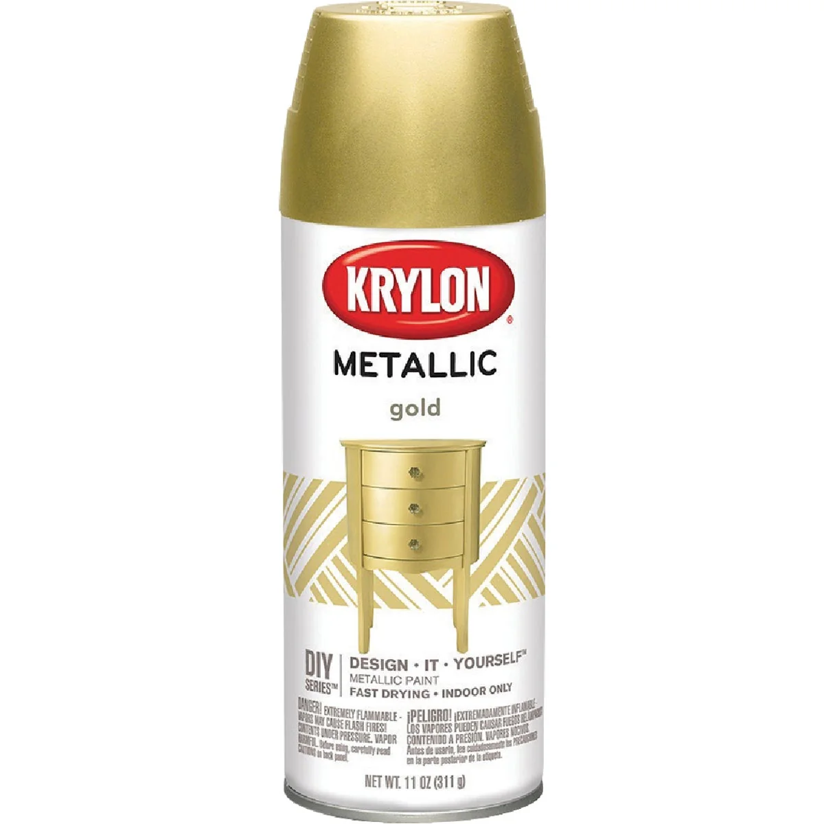 Elegant Krylon 11 Oz. Metallic Gloss General Purpose Spray Paint Gold Practical