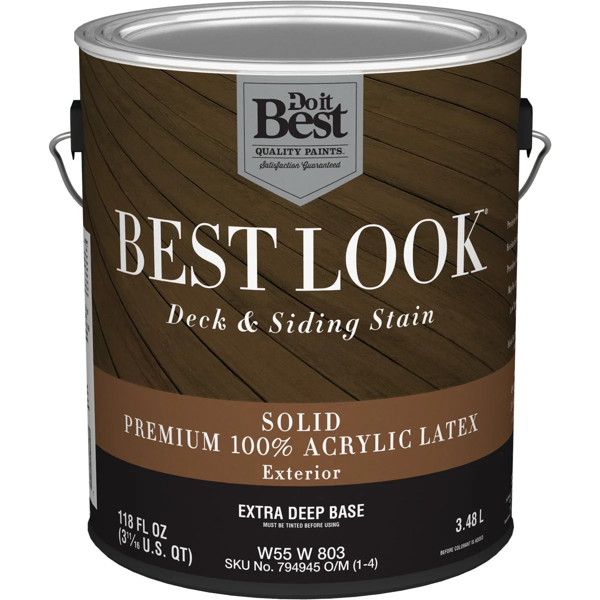 Innovative Look Solid Deck Siding Exterior Stain Extra Deep Base 1 Gal. Sophisticated