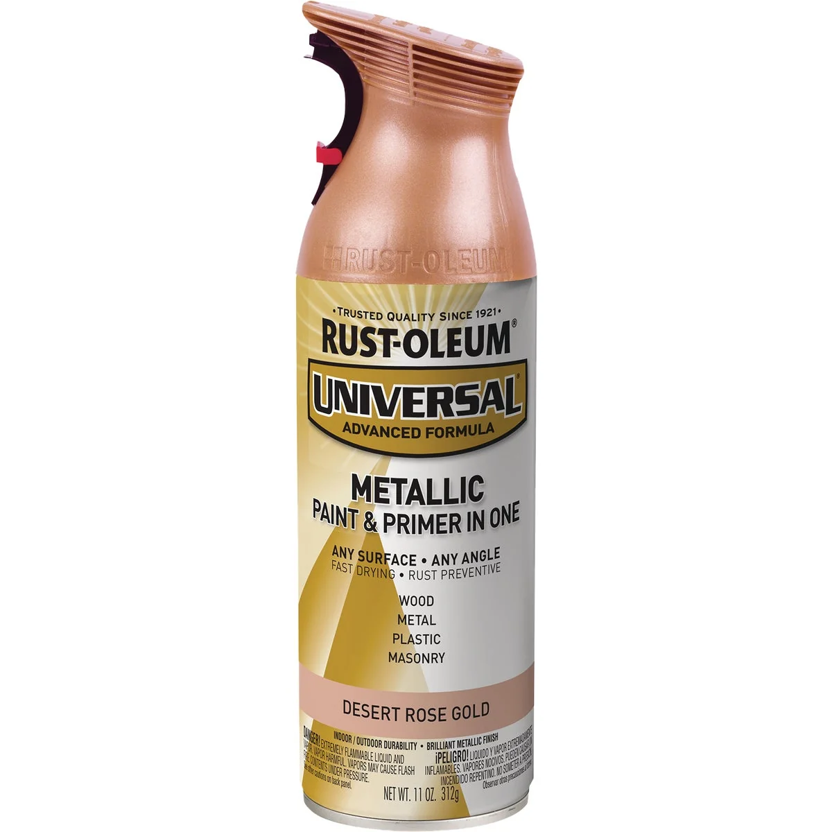 Secure Rust-Oleum Universal 12 Oz. Metallic Desert Rose Gold Paint Eco-Friendly