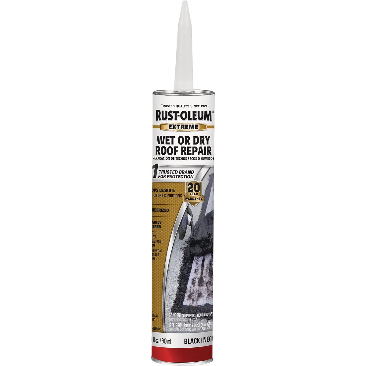 Advanced Rust-Oleum 10.1 Oz. Black Extreme Wet or Dry Roof Repair Verified