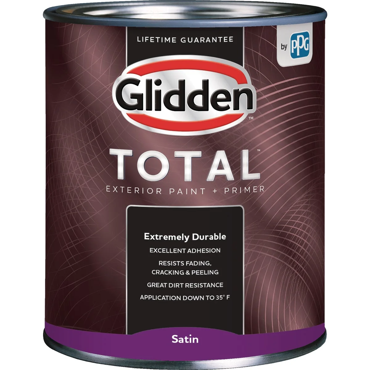 Organic Glidden Total Exterior Paint Primer Satin Ultra Deep Base Quart Casual