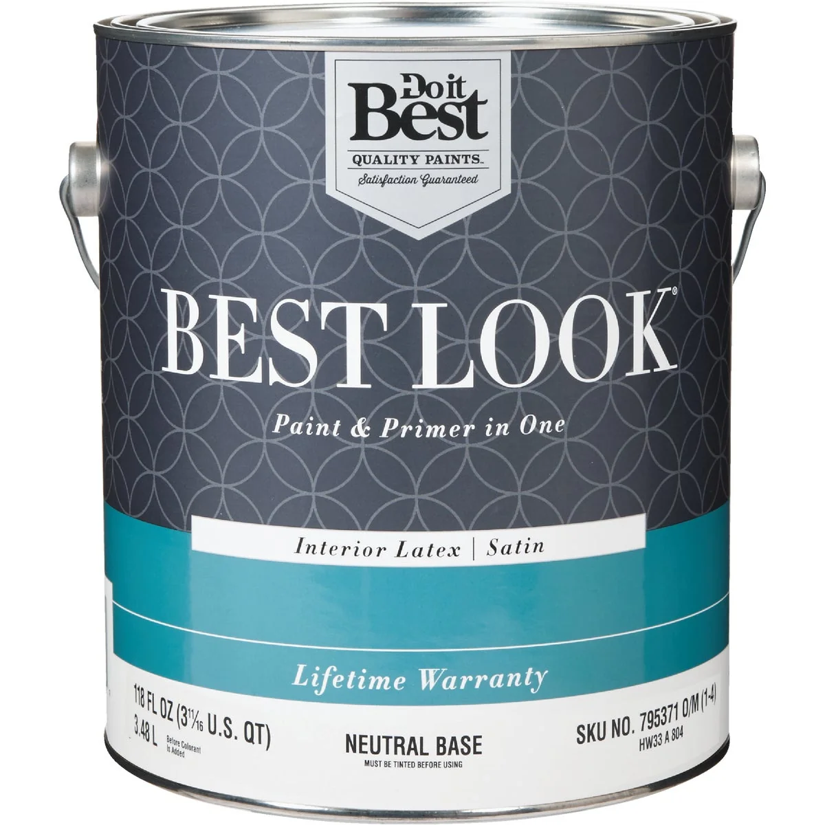 Next-Generation Look Latex Paint Primer In One Satin Interior Wall Paint Neutral Base 1 Gal. Elegant