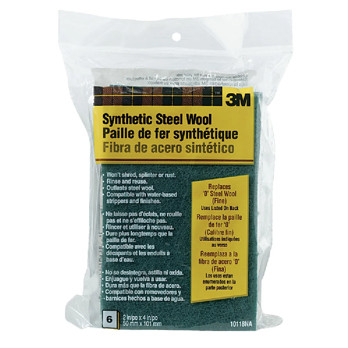Soft 3M 0 Synthetic Steel Wool 6 Pack Optimized