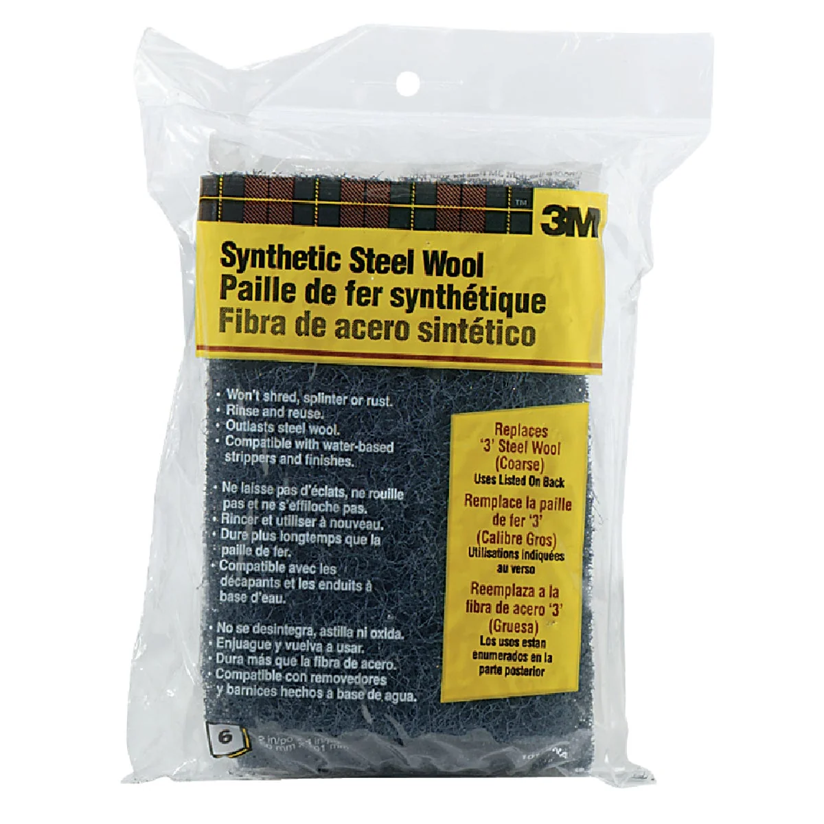 Proven 3M 3 Synthetic Steel Wool 6 Pack Top-Quality