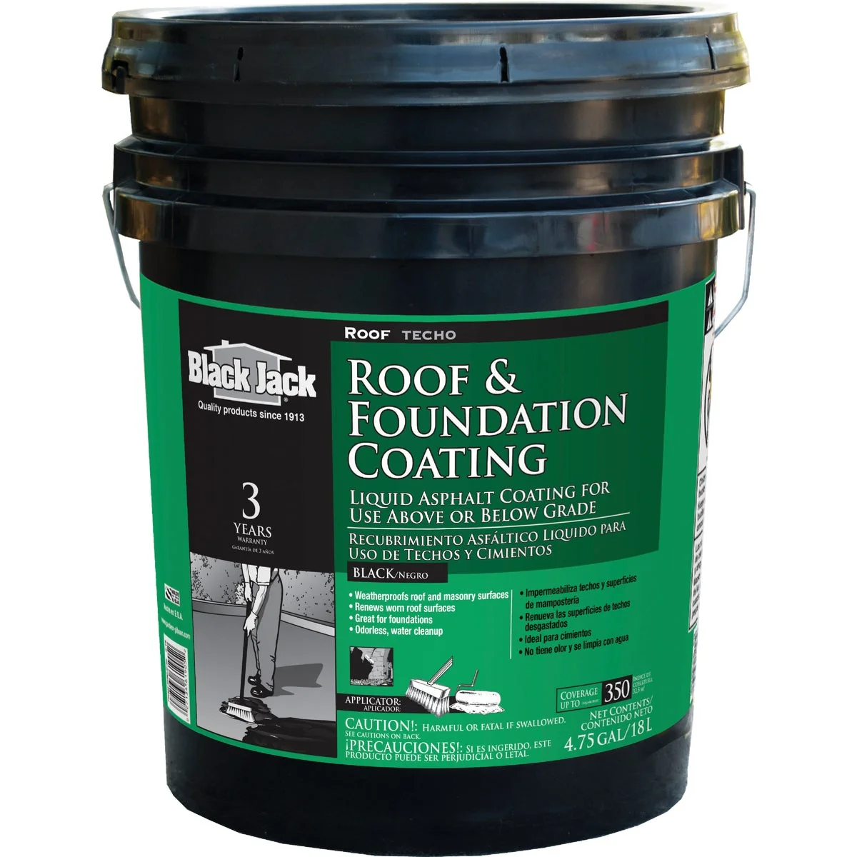Certified Black Jack 5 Gal. Roof and Foundation Coating High-End