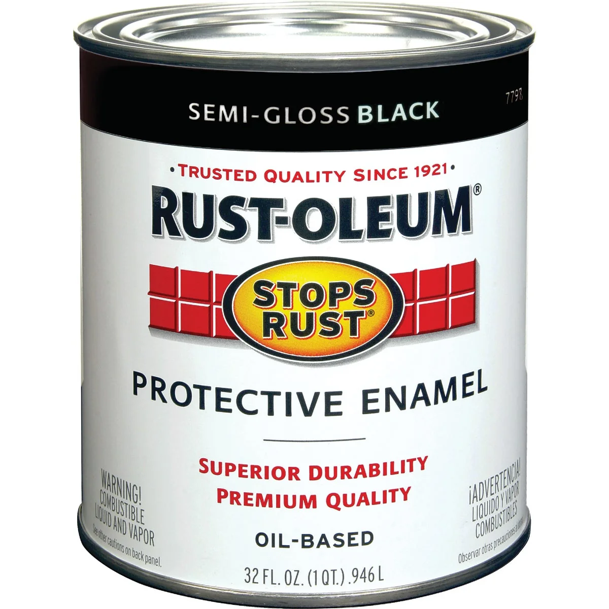 Modern Rust-Oleum Stops Rust Oil Based Semi-Gloss Protective Rust Control Enamel Black 1 Qt. Soft