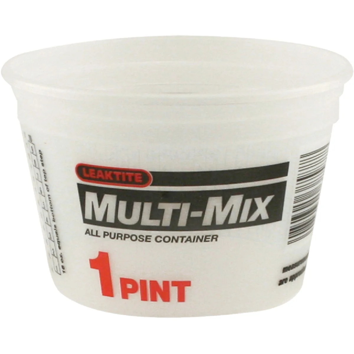 Lightweight Leaktite 1 Pt. White Multi-Mix All Purpose Mixing And Storage Container Dependable