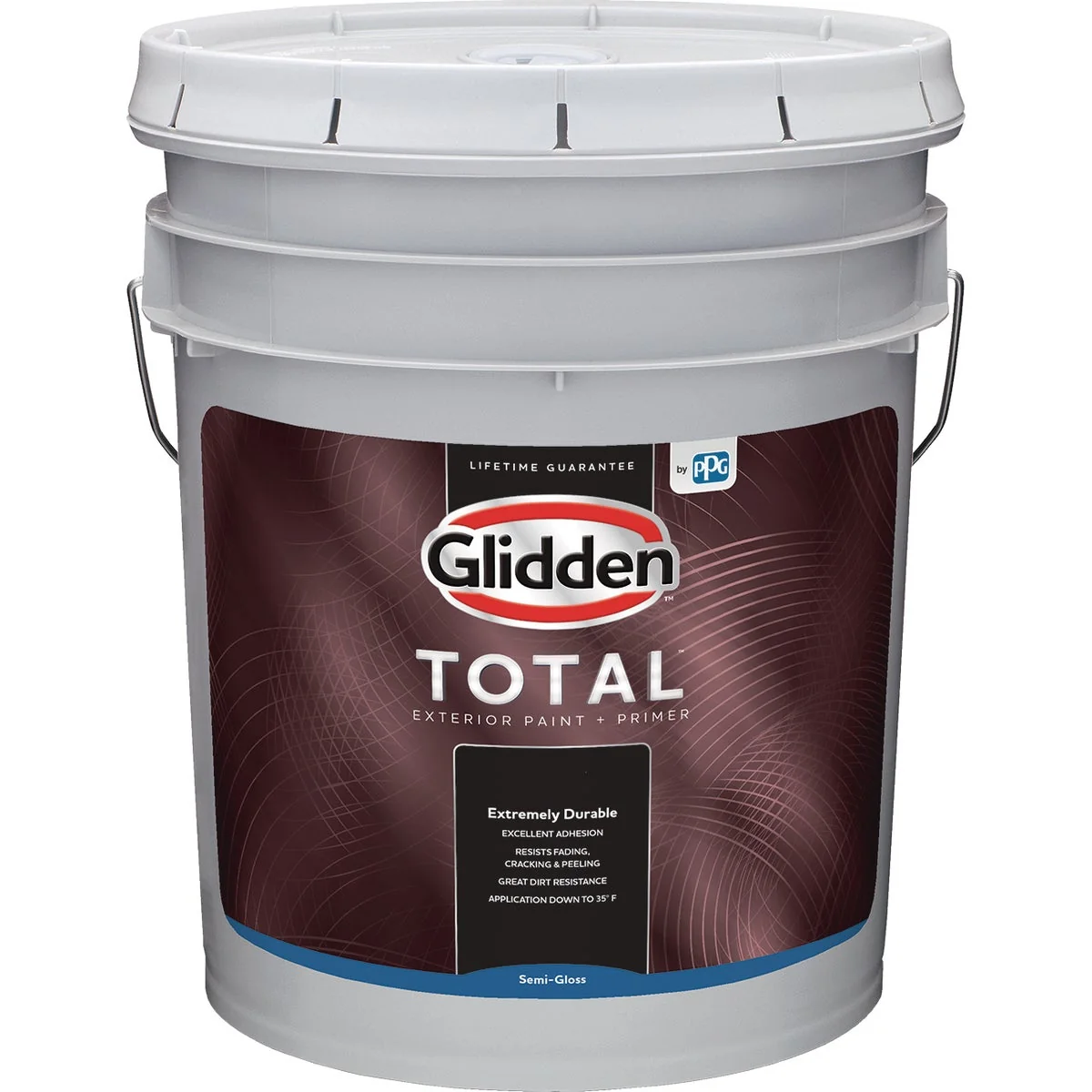 Breathable Glidden Total Exterior Paint Primer Semi-Gloss Midtone Base 5 Gallon Practical