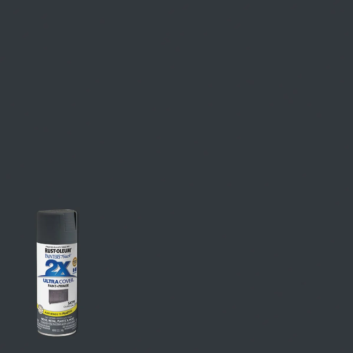Easy-to-Use Rust-Oleum Painter’s Touch 2X Ultra Cover 12 Oz. Charcoal Gray Satin Spray Paint Outstanding