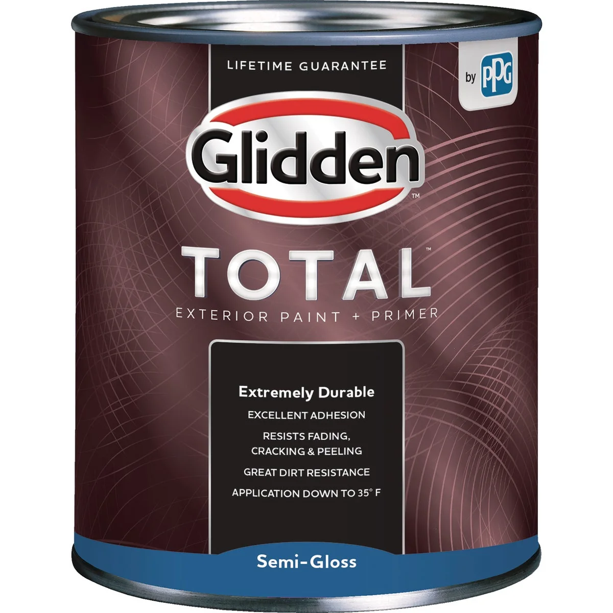 Minimalist Glidden Total Exterior Paint Primer Semi-Gloss White Pastel Base Quart Safe