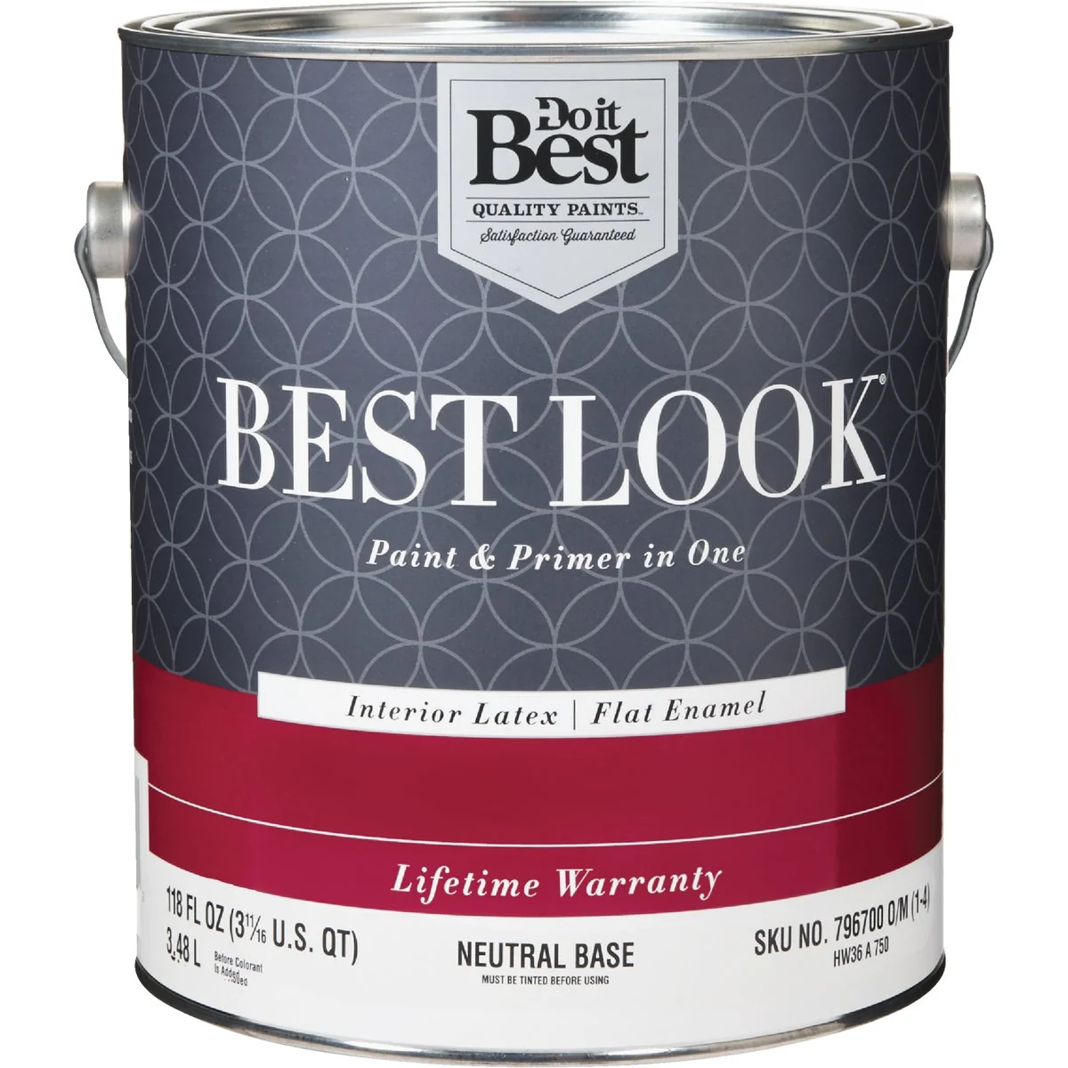 First-Class Look Latex Paint Primer In One Flat Enamel Interior Wall Paint Neutral Base 1 Gal. Modern