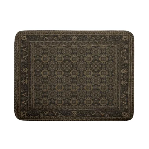 Certified Brown Antique Tabriz Rug Dish Drying Mat for Kitchen Counter Green