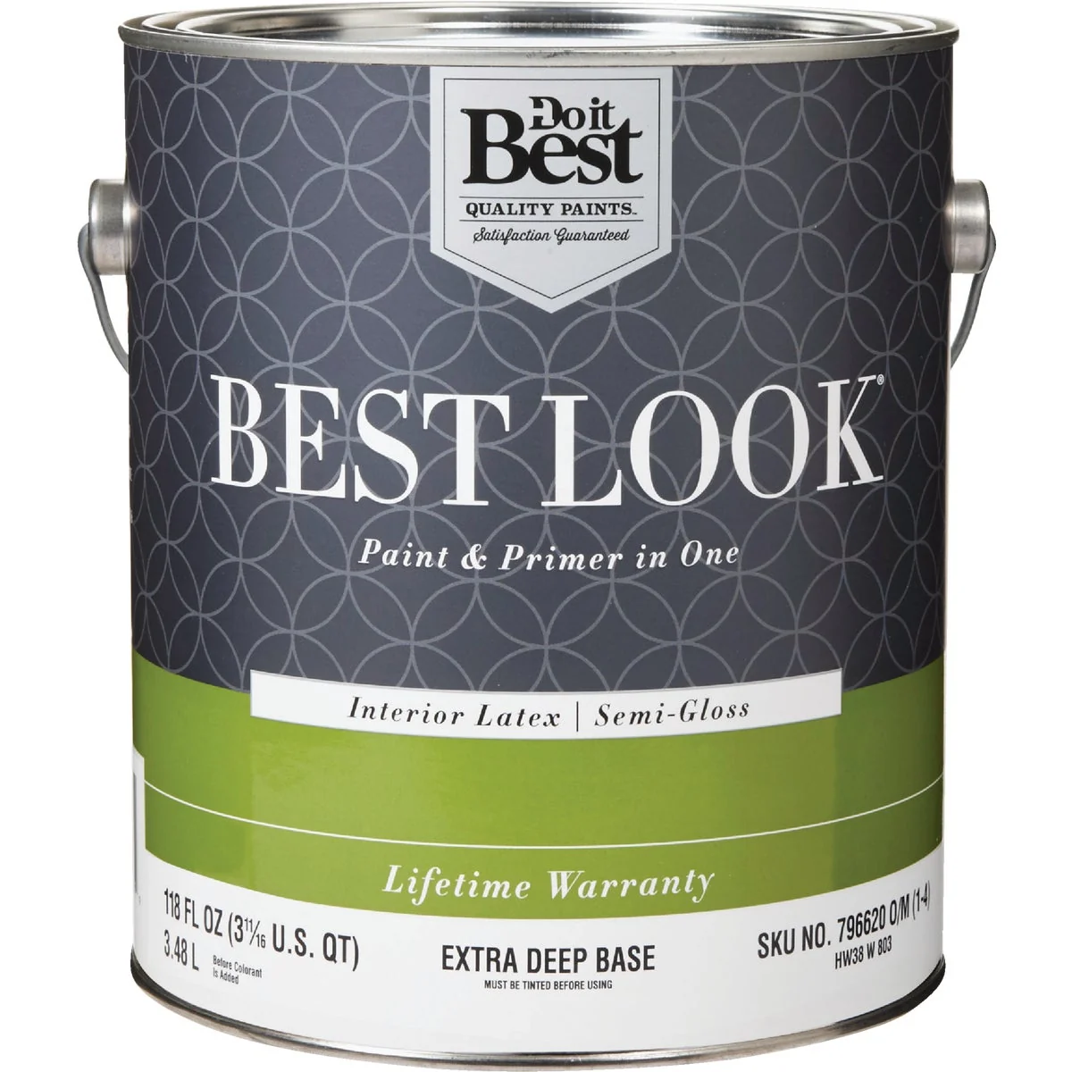 High-Performance Look Latex Paint Primer In One Semi-Gloss Interior Wall Paint Extra Deep Base 1 Gal. Minimalist