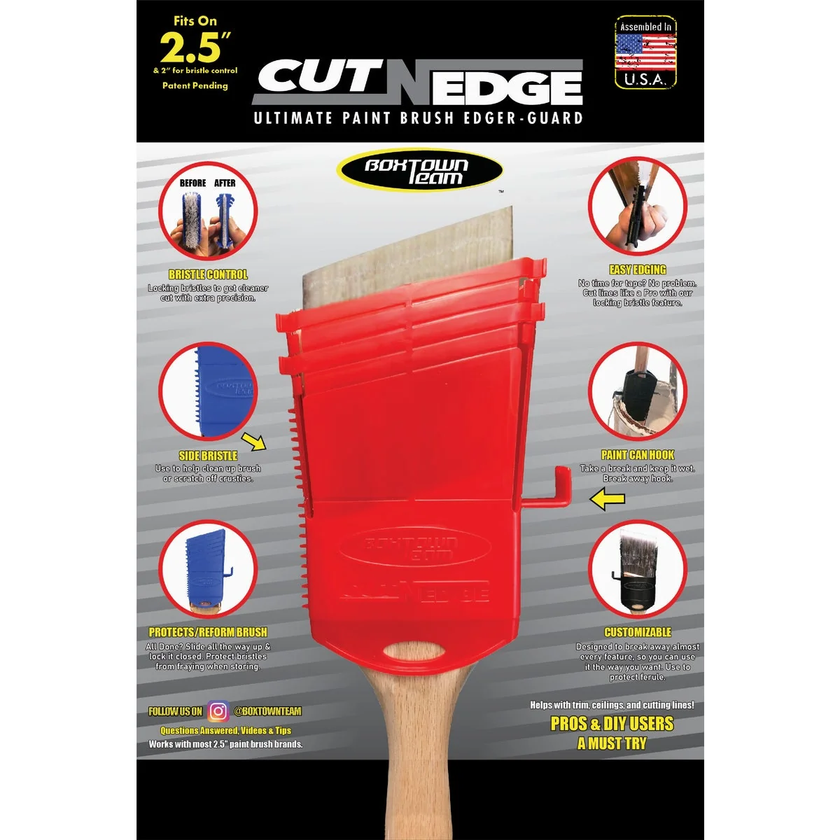 Stylish Boxtown Cut-N-Edge Paint Brush Edger Guard Carefully Designed