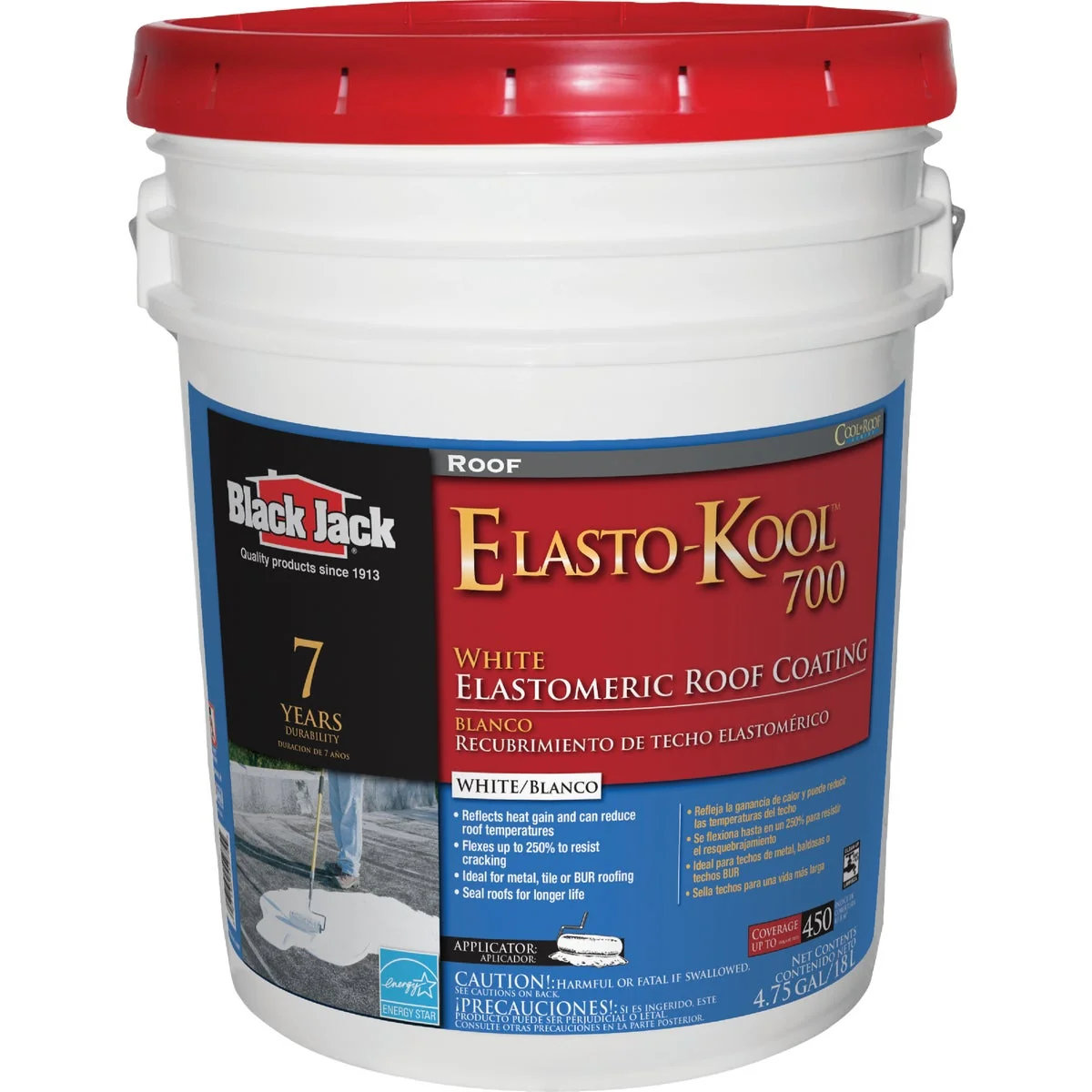 Modern Black Jack Elasto-Kool 700 5 Gal. 7-Year White Siliconized Elastomeric Coating Prestigious