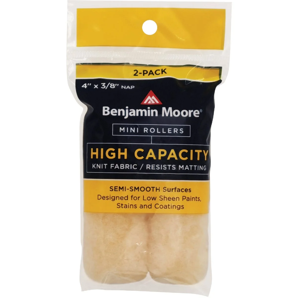 High-Grade Benjamin Moore 4 In. x 3 8 In. High Capacity Mini Roller Cover 2-Pack Prestigious