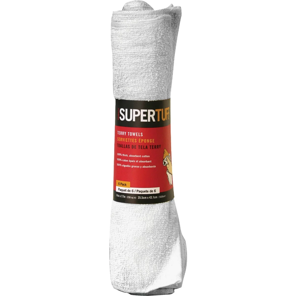 High-Performance Trimaco SuperTuff 14 In. x 17 In. White Terry Cloth Towels 6-Pack Smart