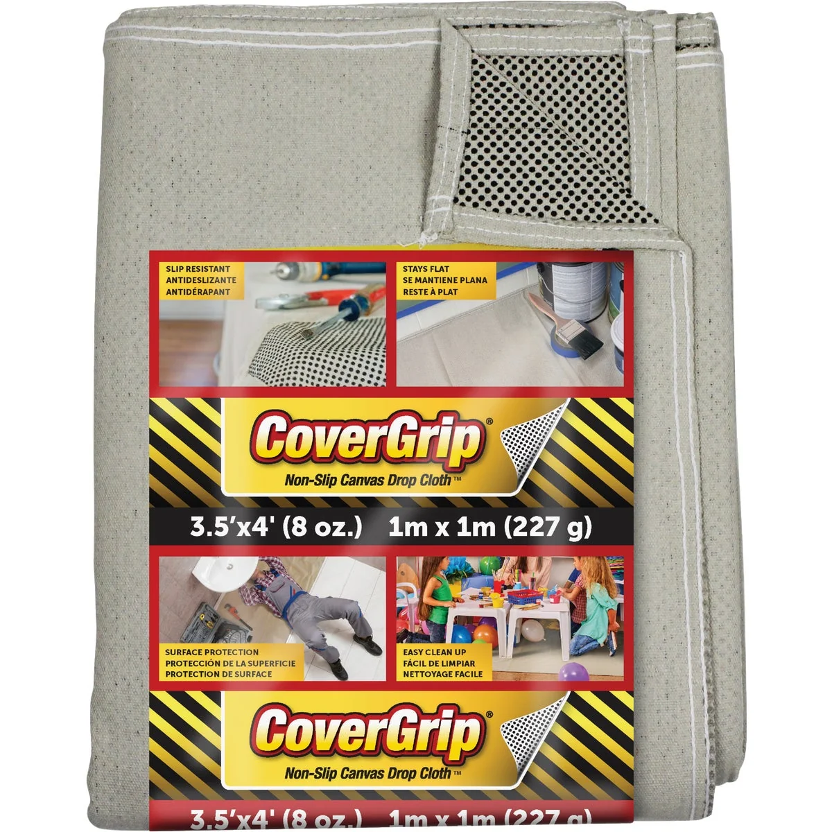 Selected CoverGrip 3.5 Ft. x 4 Ft. 8 Oz. Non-Slip Safety Drop Cloth Genuine