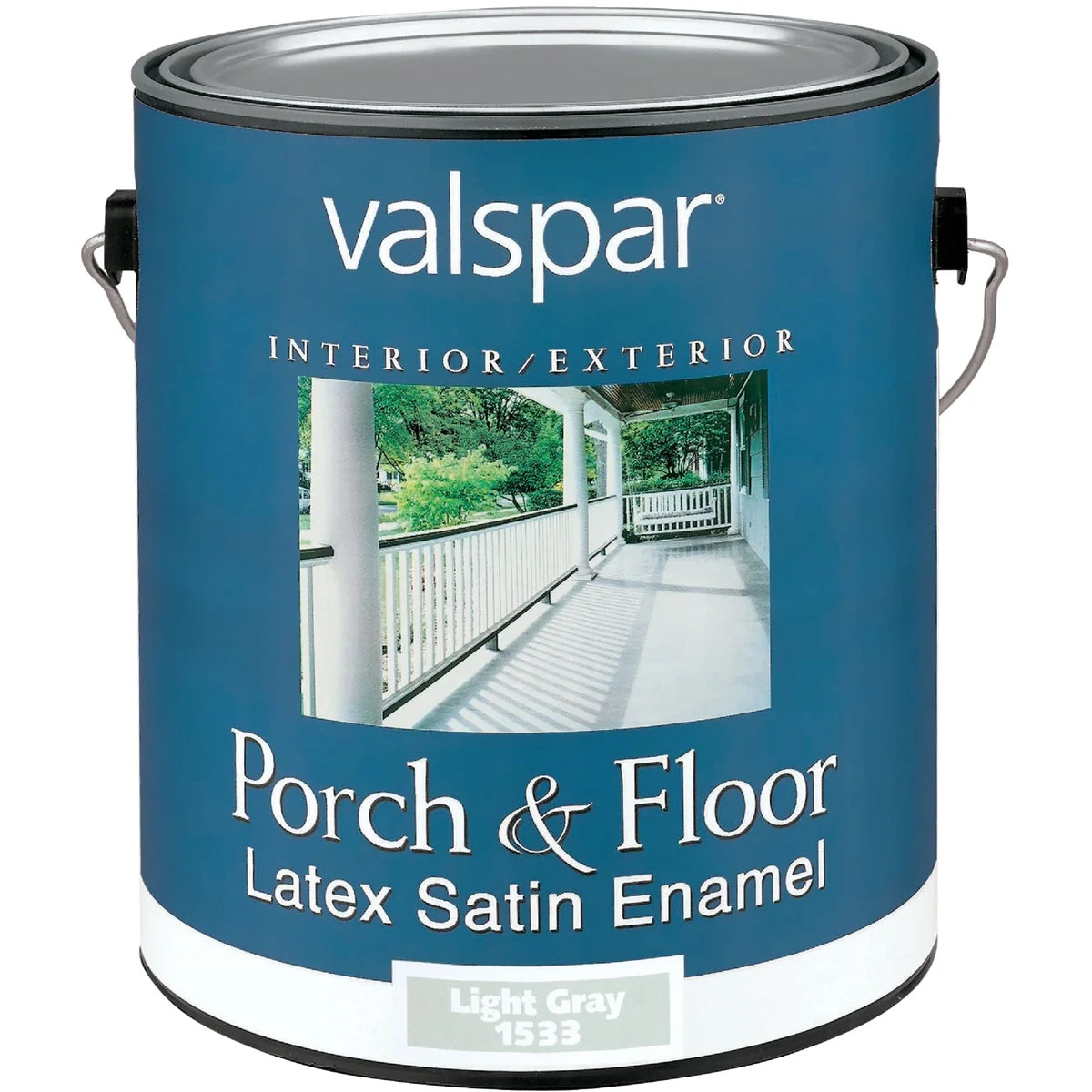 Genuine Valspar 1 Gal. Light Gray Self Priming Latex Satin Porch Floor Enamel Fashionable