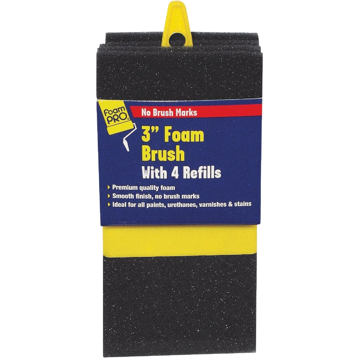 Long-Lasting FoamPRO 3 In. Foam Brush 4 Refills Optimized