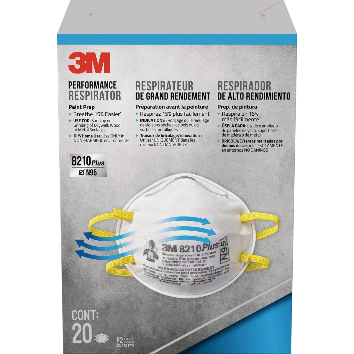 Proven 3M N95 Particulate Sanding Respirator 20-Pack Practical