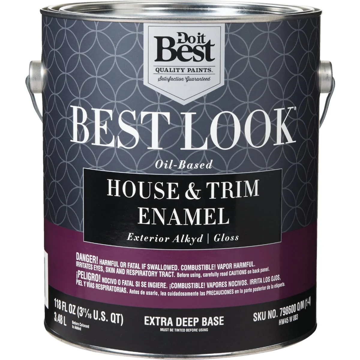 Responsible Look Oil-Based Alkyd Gloss Exterior House Trim Enamel Paint Extra Deep Base 1 Gal. Specialty