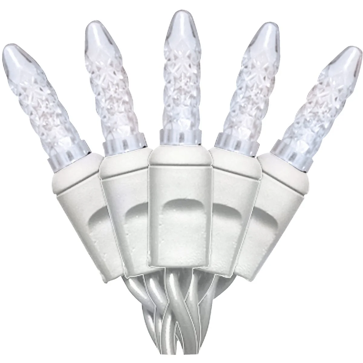 Expertly Made J Hofert Warm White 200-Bulb C3 LED Light Set with White Wire Natural