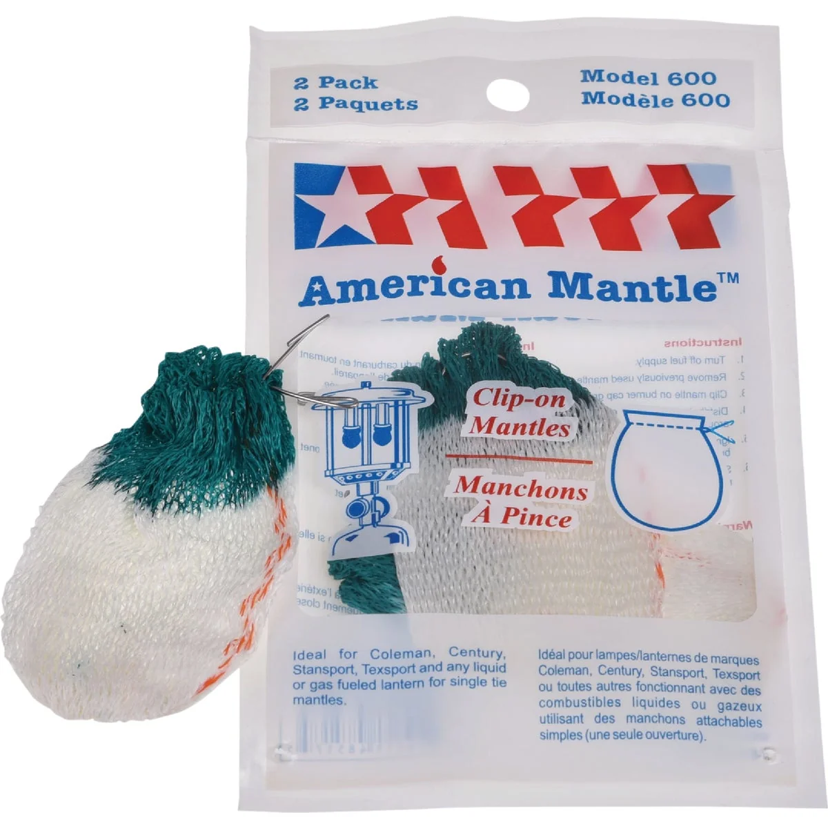 High-Grade American Mantle 21 Style Clip-On Lantern Mantle 2-Pack Official