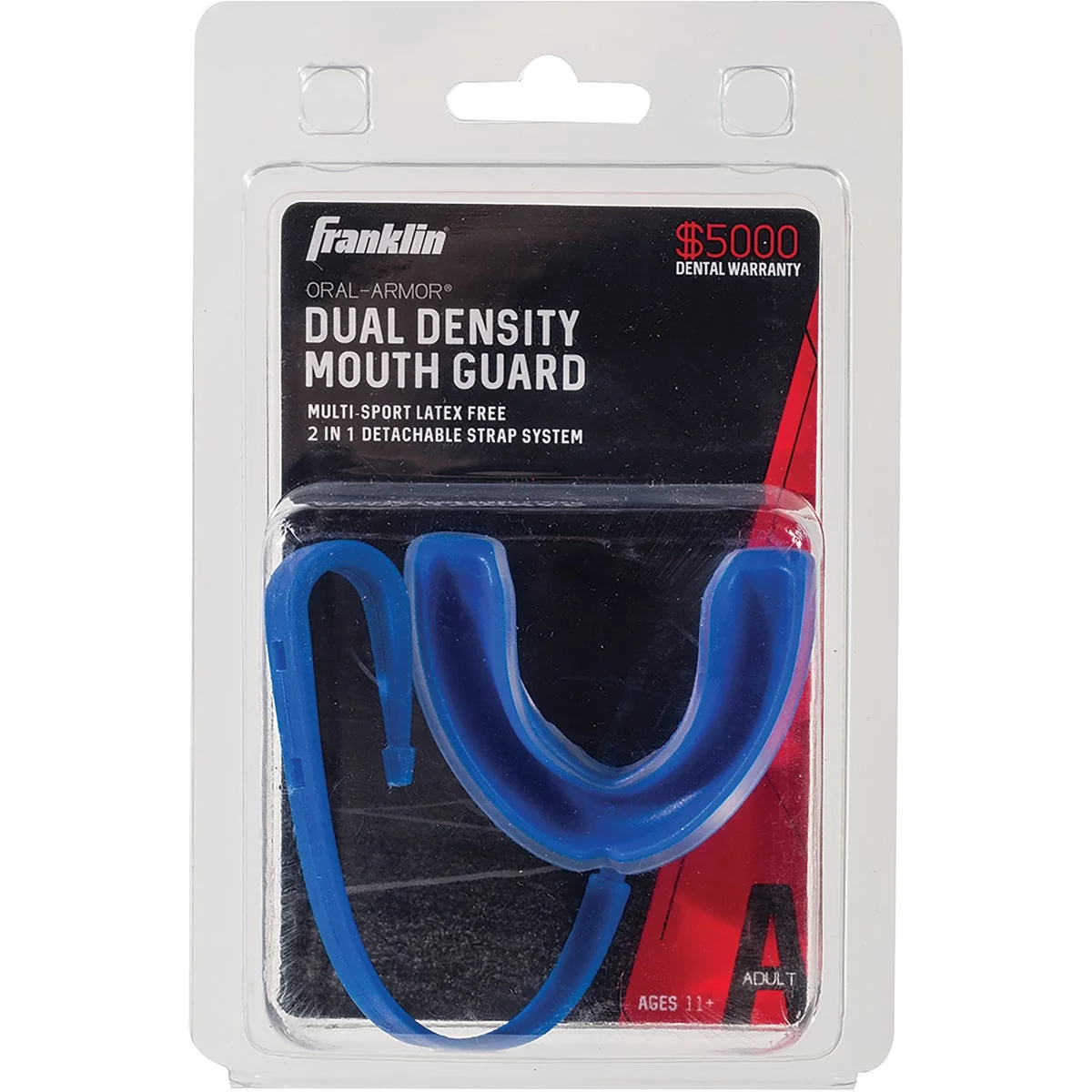 Trendy Youth Sports Dual Density Mouthguard with Strapping System Pure