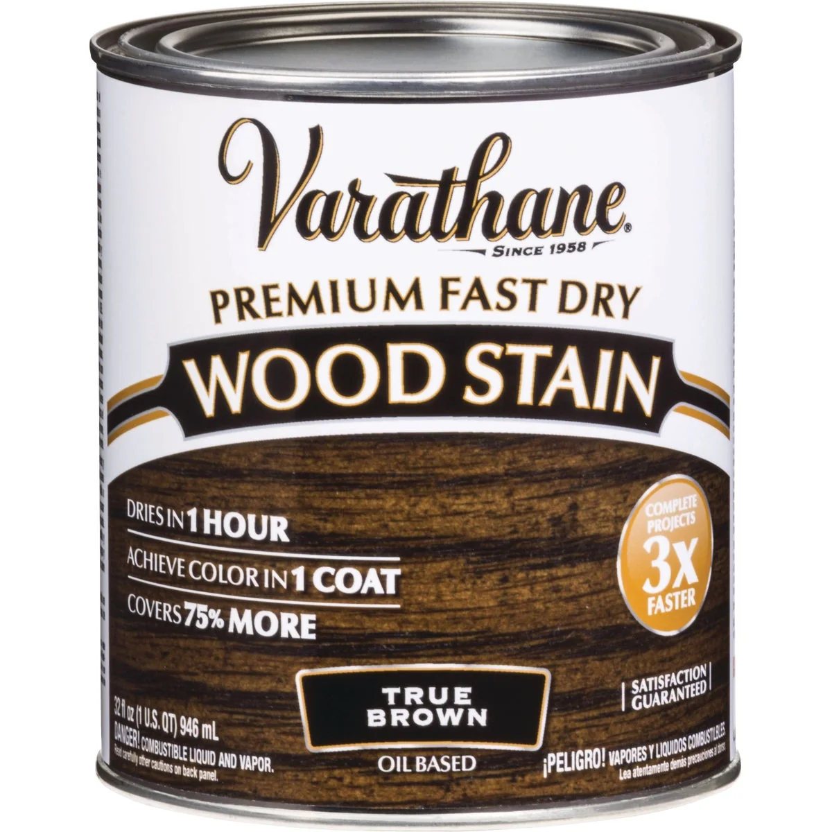 Stylish Varathane Fast Dry True Brown Urethane Modified Alkyd Interior Wood Stain 1 Qt. Minimalist