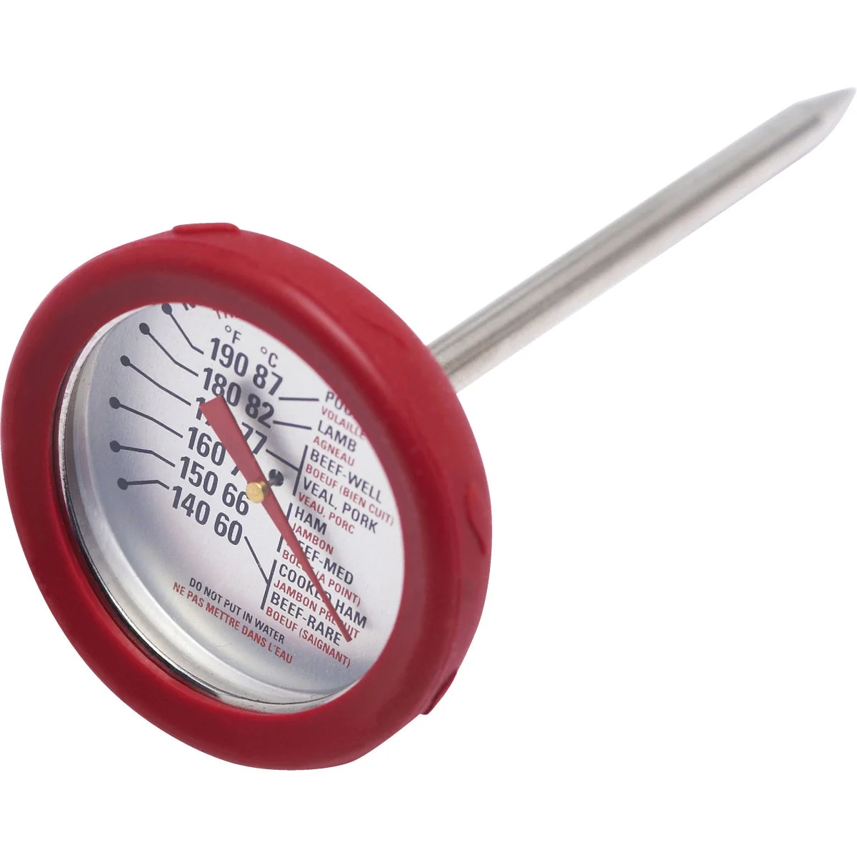 Modern GrillPro Analog 8 In. Stainless Steel Thermometer with Bezel Premium Material