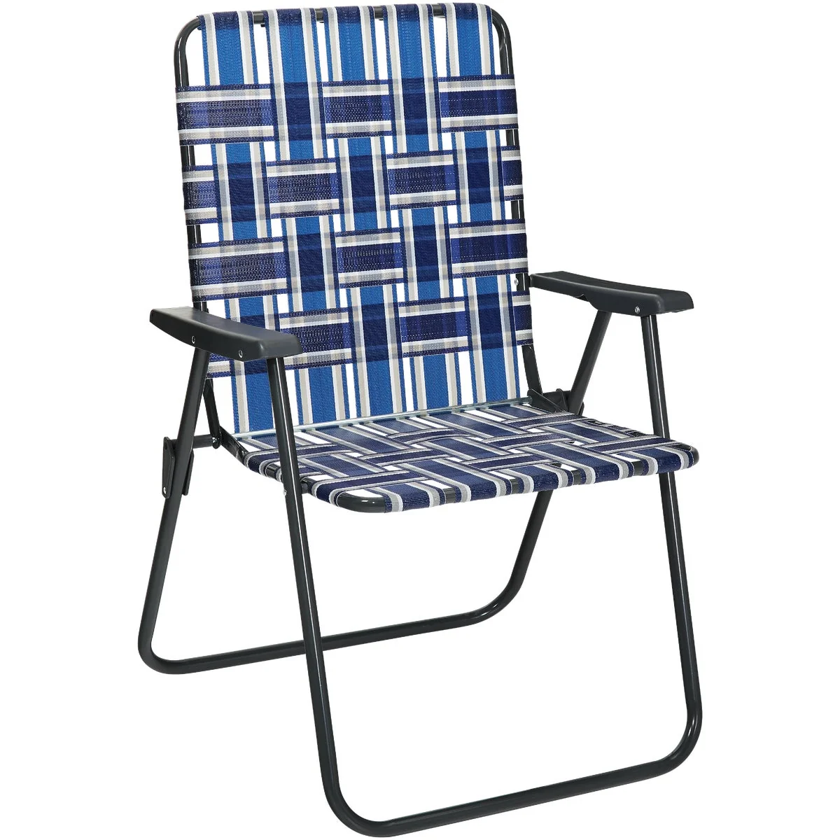 Genuine Outdoor Expressions Multi-Color Web Folding Chair Responsible