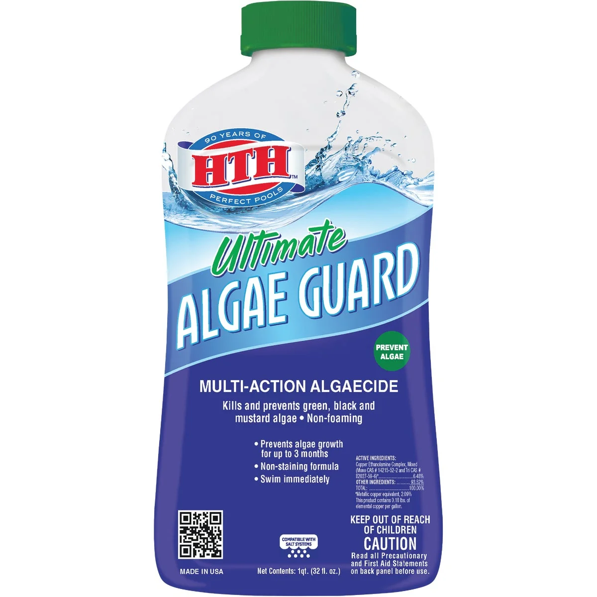 Long-Lasting HTH Algae Guard 1 Qt. Liquid Algae Control Expertly Made