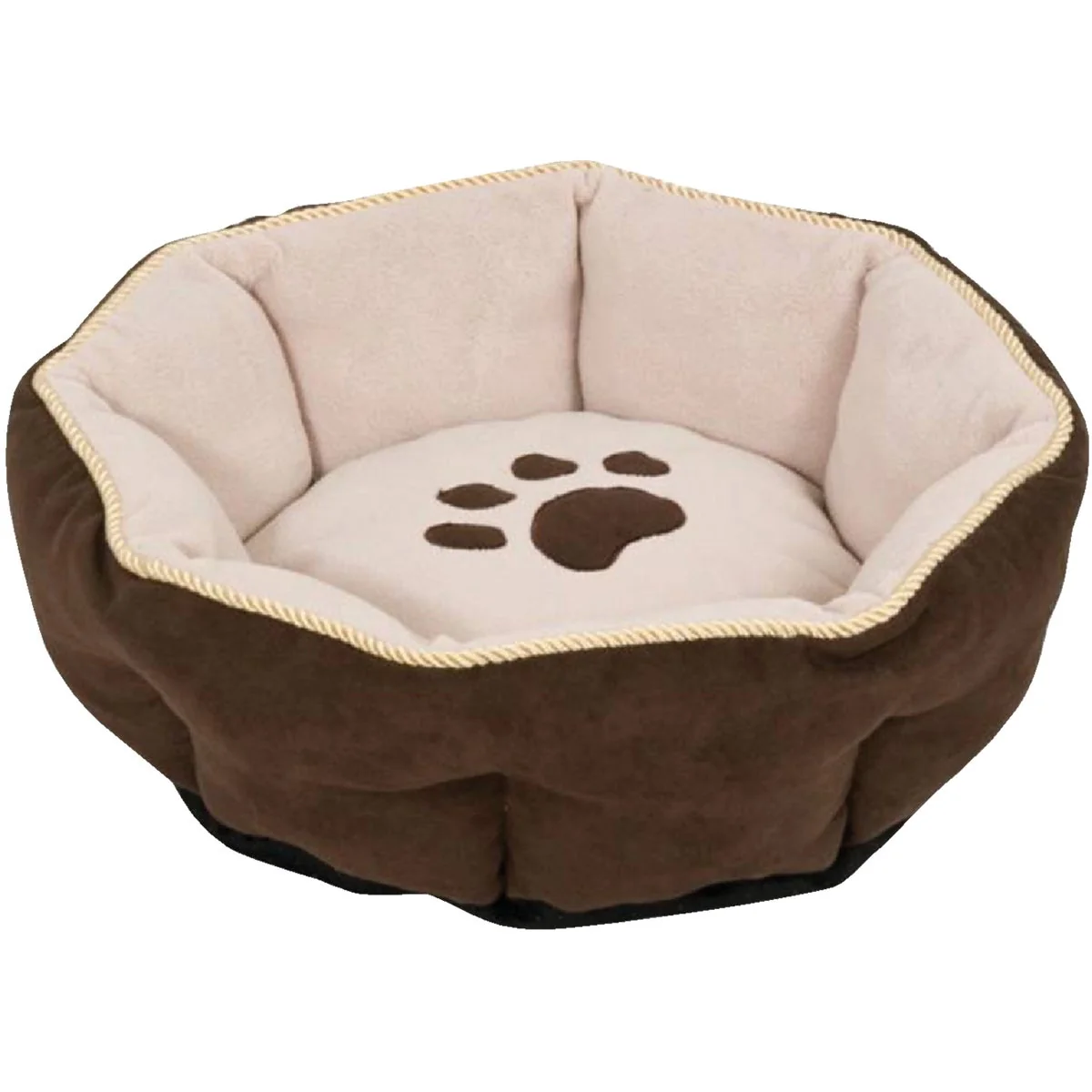 High-Performance Aspen Pet 19 In. x 17 In. Oval Polyester Animal Print Cat or Small Dog Bed Comfortable